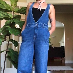Free People Wide leg overall/jumpsuit.